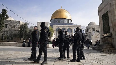 Israeli police secure the Al-Aqsa Mosque