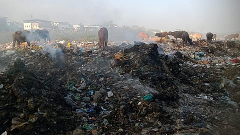 Kolapakkam dumped and burned garbage