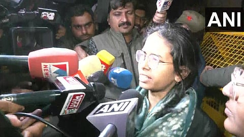 JNU Students? Union president addressing the press