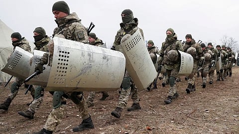 Members of the Ukrainian State Border Guard Service