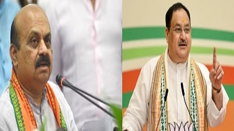 Karnataka Chief Minister Basavaraj Bommai and BJP President J.P. Nadda
