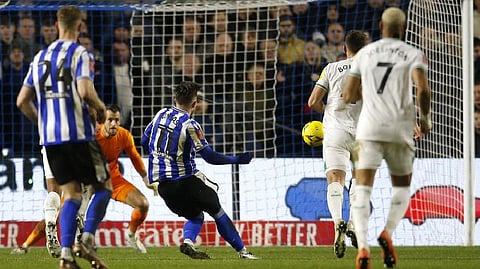 Sheffield Wednesday's Josh Windass scores their second goal