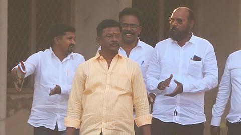 (From left) Dinesh, Ganesan; (far right) Mohanram