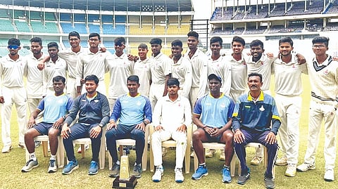 The Tamil Nadu U-19 Cooch Behar trophy team that lost in the final to Vidarbha