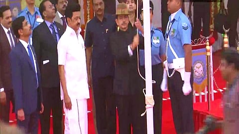 TN Governor RN Ravi unfurls Tricolour in Chennai