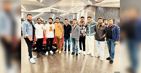 Jr NTR with Indian cricket team