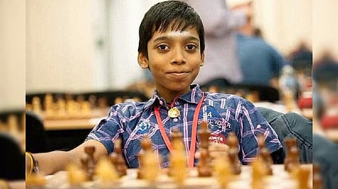 India's young chess player Rameshbabu Praggnanandhaa