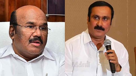 (L-R): Former Speaker D Jayakumar ; PMK leader Anbumani Ramadoss