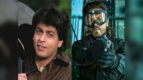 Shah Rukh Khan in 'Dilwale Dulhania Le Jayenge' and 'Pathaan'