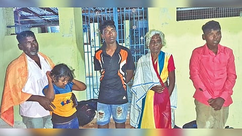 The refugees have been identified as P Bharathi (42), Bhavana Krushanthan (17), Bhavana Arul (15), Bhavana Prithika (10) and Muniyamma (75), wife of Ramachandren, the Inspector said.