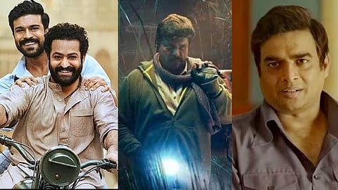 Stills from 'RRR', ' Iravin Nizhal' and  'Rocketry'