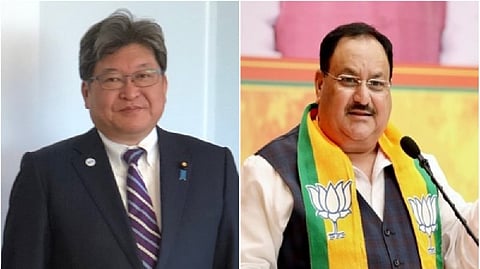 Japanese lawmaker Koichi Hagiuda, BJP chief JP Nadda