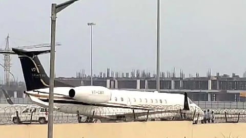 The pilot landed the plane safely at Gannavaram Airport.