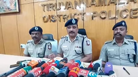 South Zone IG Kannan speaking at a press conference.