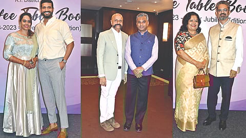 (L to R)Lakshmi & Shyam; Satish & Rear Admiral Venkat Raman; Priya & Sabu
