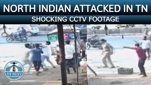 Shocking CCTV Video : North Indian attacked in Tamil Nadu