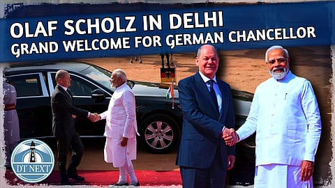 Grand welcome for German Chancellor Olaf Scholz