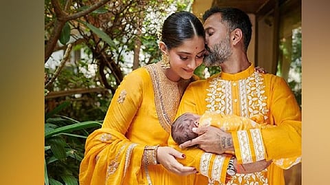 Sonam Kapoor Ahuja, Anand Ahuja with son Vayu