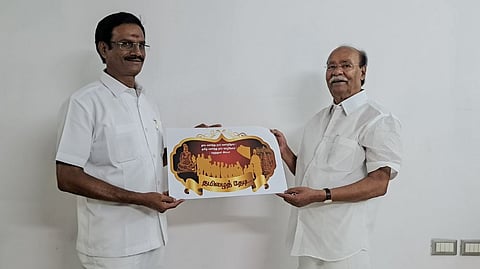 Ramadoss's Tamil book "Engae Tamil" was released by Carnatic Music Vocalist Sirkazhi G. Sivachidambaram