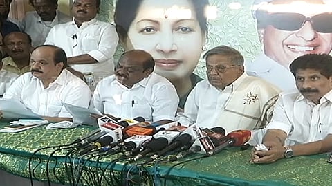 OPS supporters addressing media