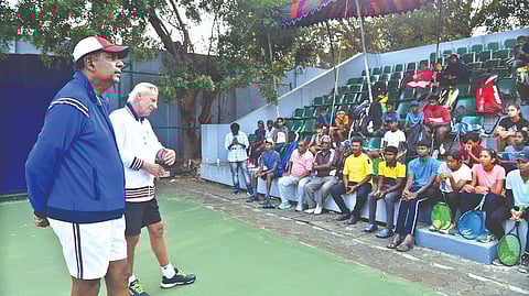 Grand Slam champion Bjorn Borg and the legendary Vijay Amritraj
