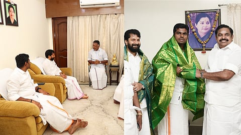 Annamalai and CT Ravi meet (L) OPS and (R) EPS