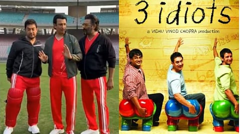 Aamir Khan, Sharman Joshi, R Madhavan, 3 Idiots poster
