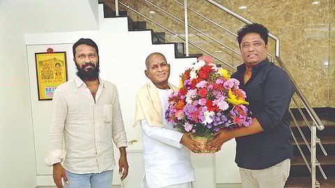 Vetrimaaran and produced met Ilaiyaraaja and expressed their gratitude for the song?s success.