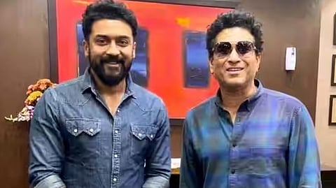 Suriya and  Sachin Tendulkar