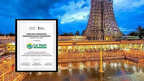 Quality certificate issued by FSSAI (left)