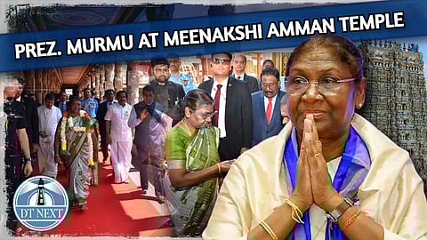 President Murmu at Meenakshi Amman temple in Madurai