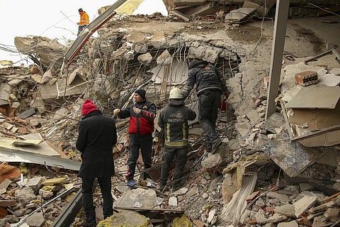 Rescuers search for survivors in Malatya, Turkey