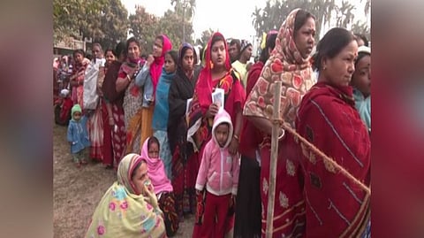Visuals from polling booth