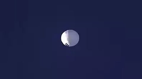 A high altitude balloon floats over Billings,