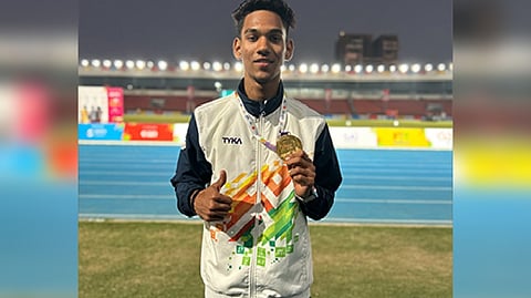 Odisha's Doondapati Jayara after winnng gold in KIYG 2022