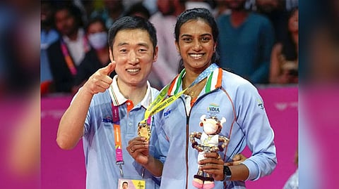 PV Sindhu with Park Tae-Sang