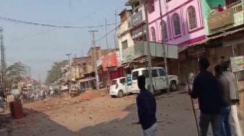 Visuals from the site of the clash in Palamu