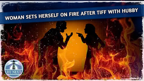 Woman sets herself on fire after tiff with husband