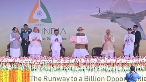 Prime Minister Narendra Modi  inaugurated Asia's biggest Aero India show 2023