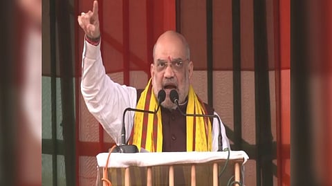 Union Home Minister Amit Shah addressing rally in Sepahijala