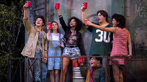 That ?90s Show: Mace Coronel, Callie Haverda, Ashley Aufderheide, Reyn Doi, Maxwell Acee Donovan and Sam Morelos.