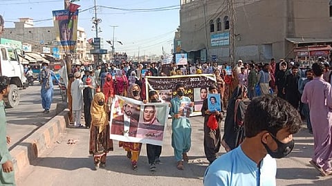 Demonstration against enforced disappearance of Zehri family