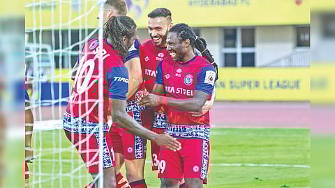 Daniel Chima Chukwu celebrates scoring his team?s third goal of the match