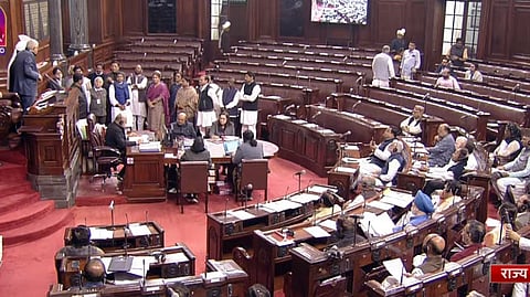 Visual from Rajya Sabha