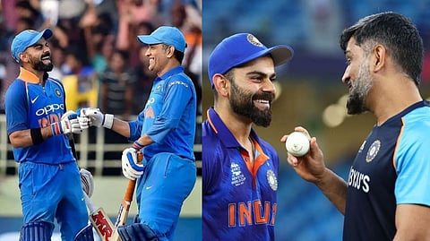 Virat Kohli with MS Dhoni