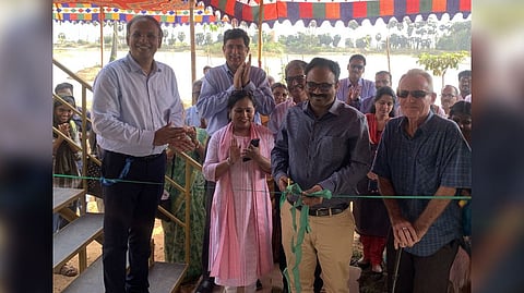 Officials at the inauguration of The Blue Green Center on March 13