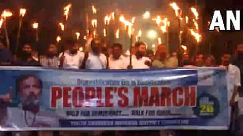 Visuals from the protest march