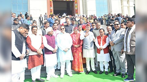 Uttarakhand Chief Minister arrives at Uttarakhand Vidhan Sabha