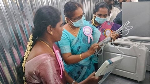 Election officials sealed the EVMs at the polling stations and later shifted them to the counting centre at the Government College of Engineering in Chithode.