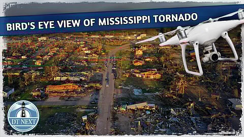 Bird's eye view of Mississippi Tornado